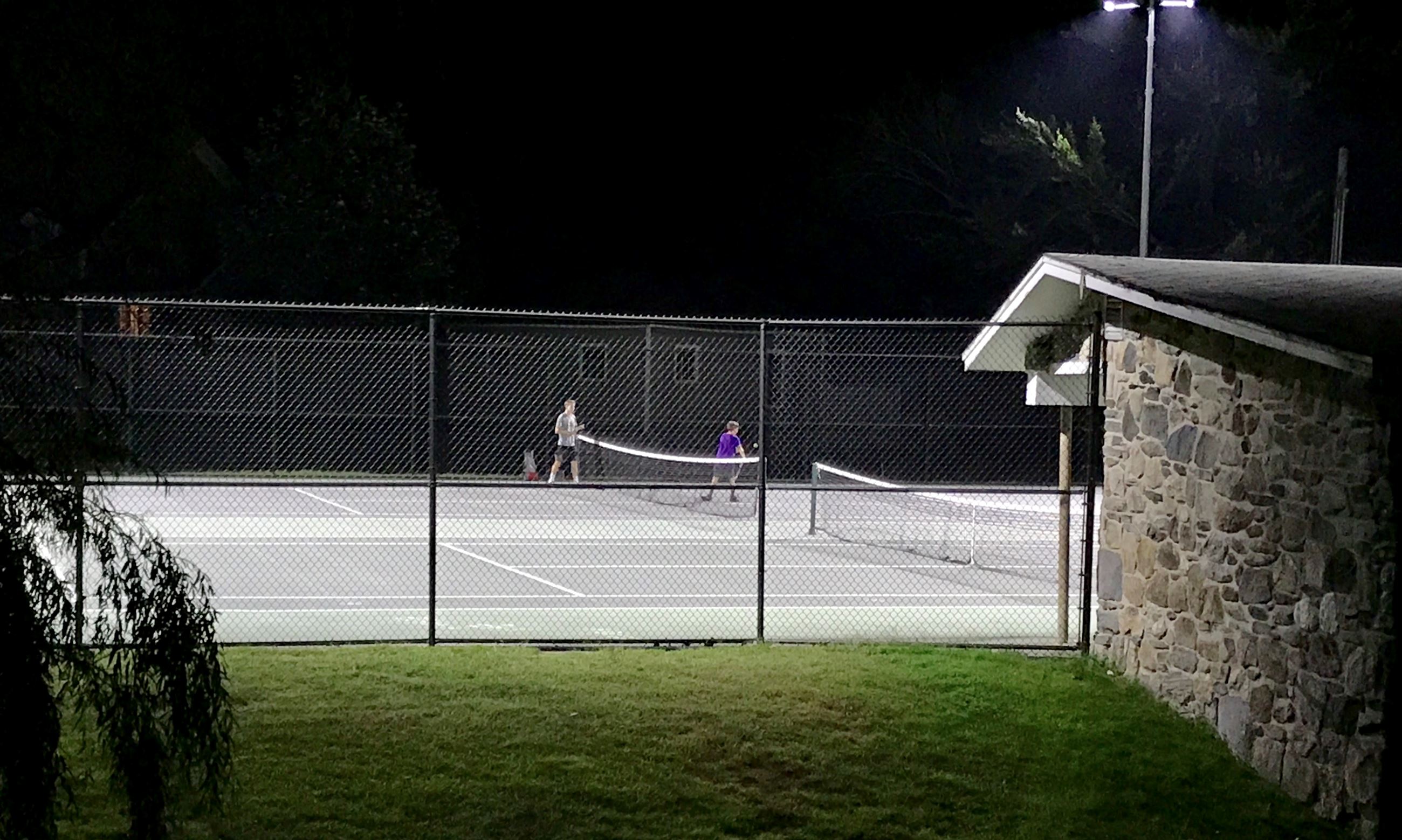 Village Green Tennis court lights