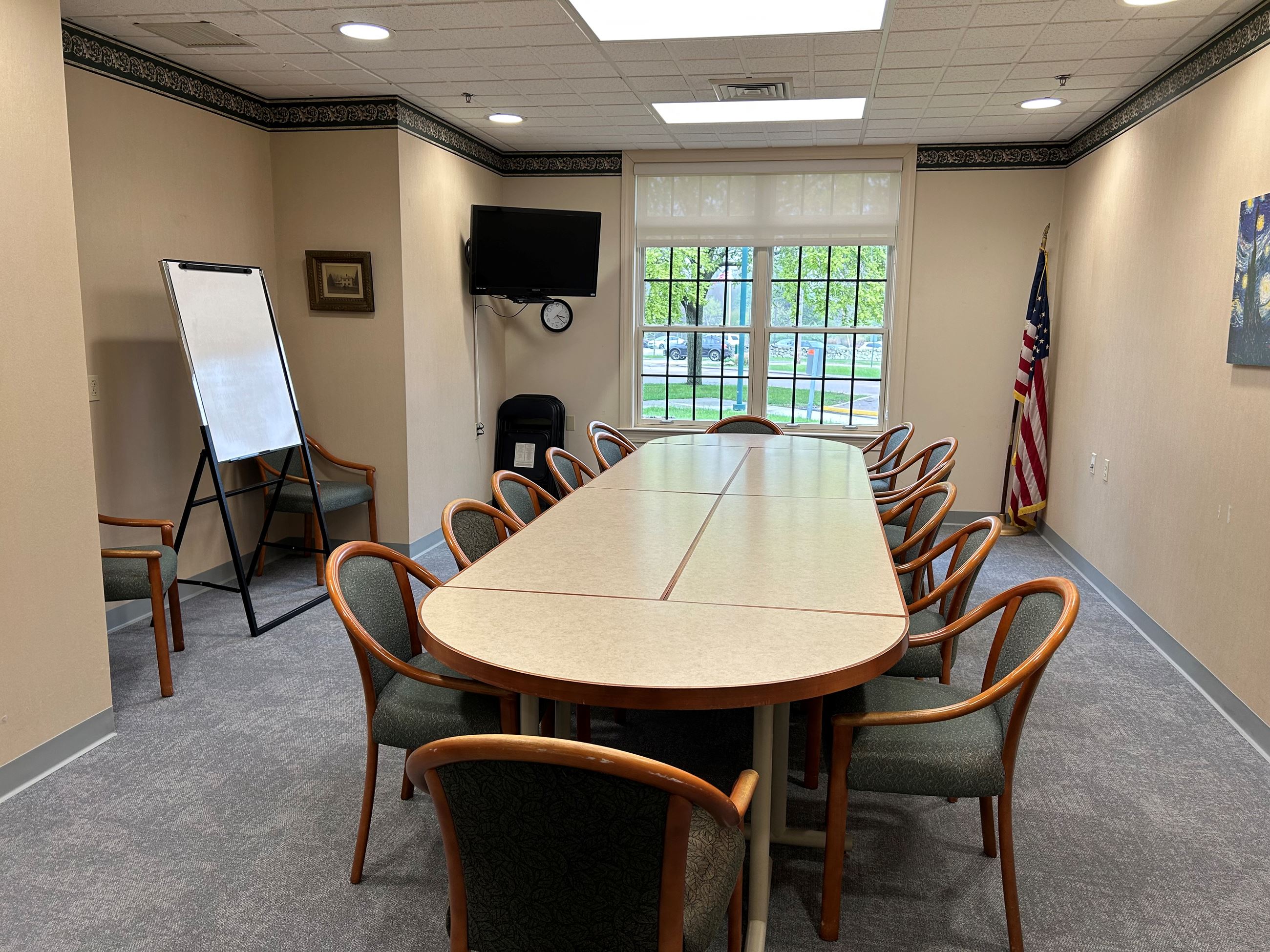 The Conference Room is utilized for small classes, lectures, and presentations.