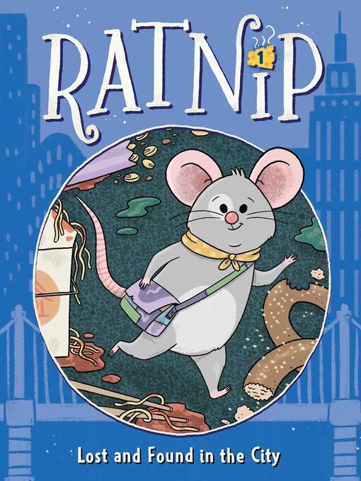 Cartoon book cover titled Ratnip shows a cheerful mouse with a backpack and scarf holding a map